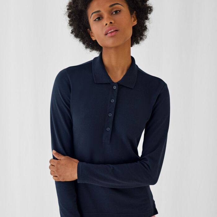 B&C Safran Womens L/S Polo DESCATALOGADO Thumbnail