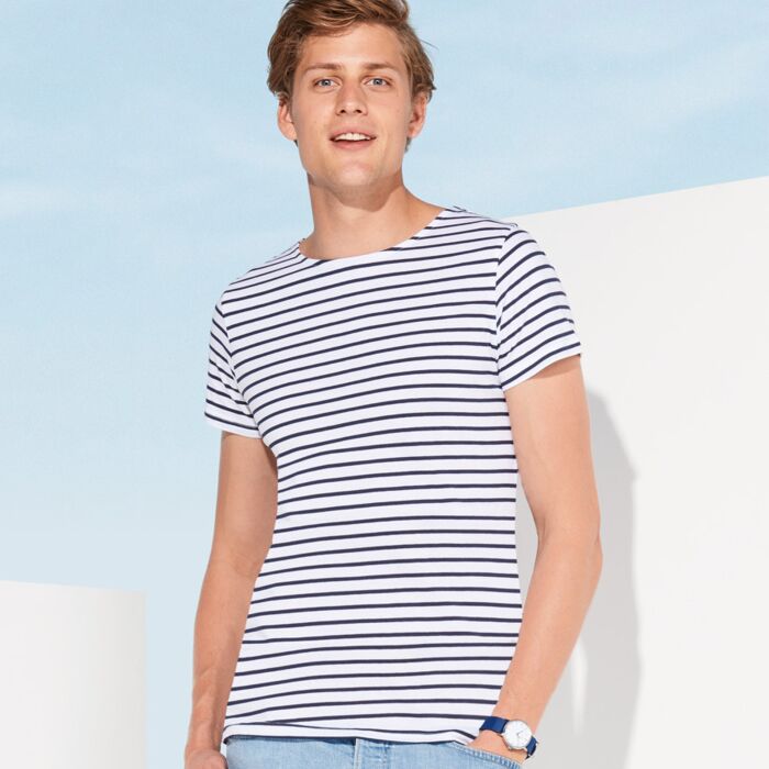 SOLS Miles Striped T-Shirt Thumbnail