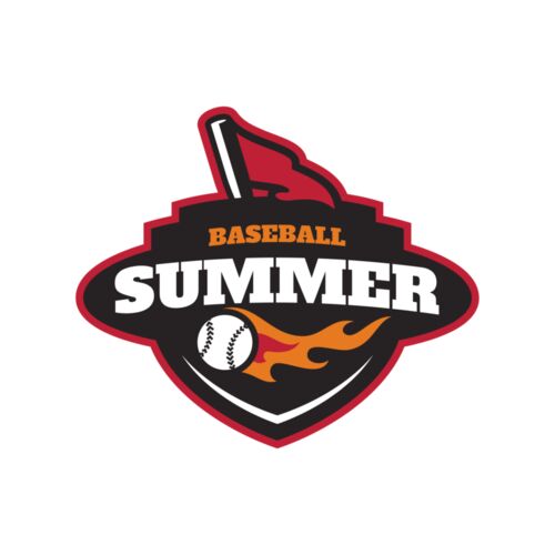 Summer Baseball logo template Thumbnail