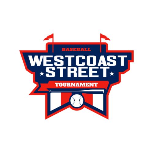 West Coast Street Baseball Tournament logo template Thumbnail