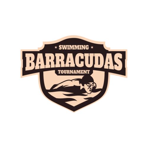 Barracudas Swimming Tournament logo template Thumbnail