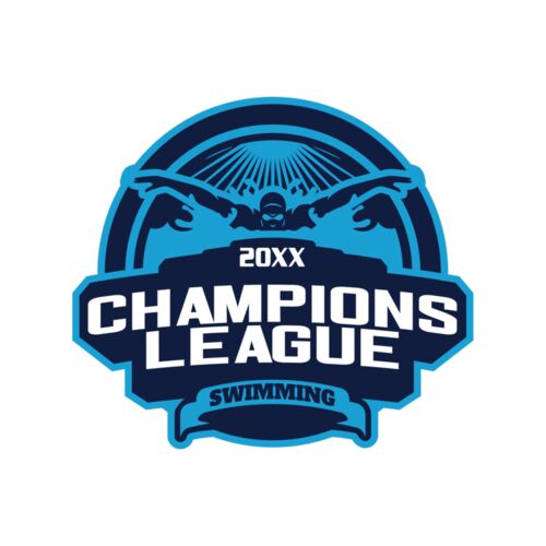Champions League Swimming logo template Thumbnail