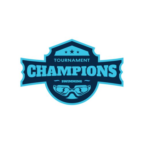 Champions Tournament Swimming logo template Thumbnail